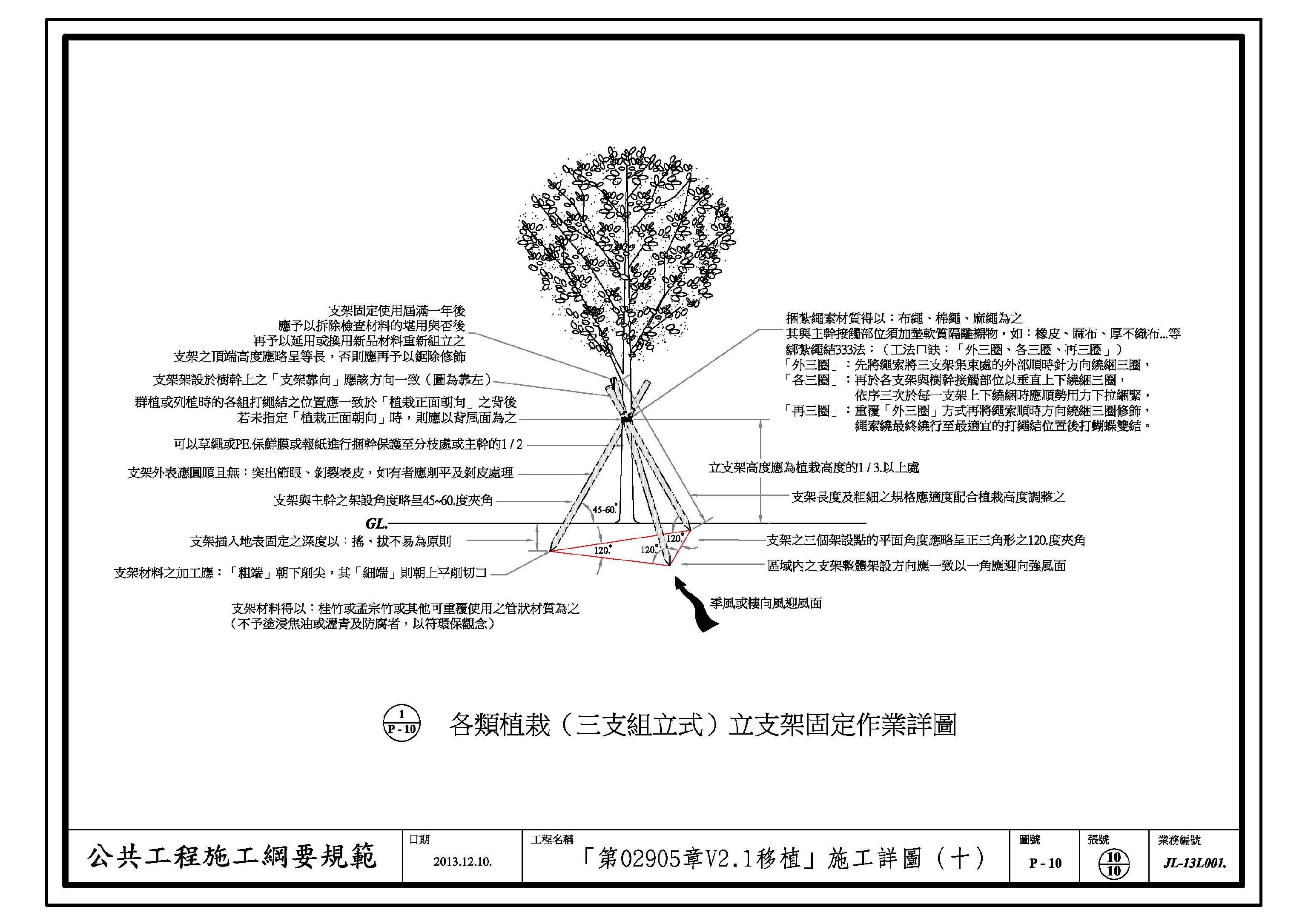 附錄十 三支組立式支架固定作業詳圖